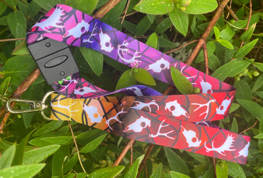 Deer skull lanyard