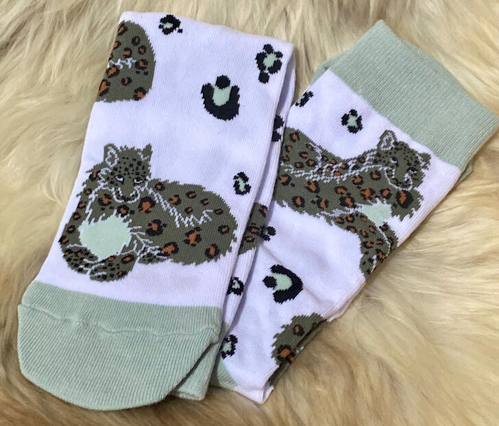Snow Leopard socks