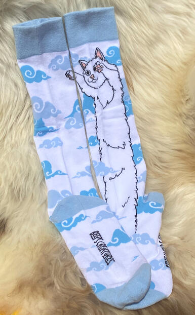 Long cat knee high socks