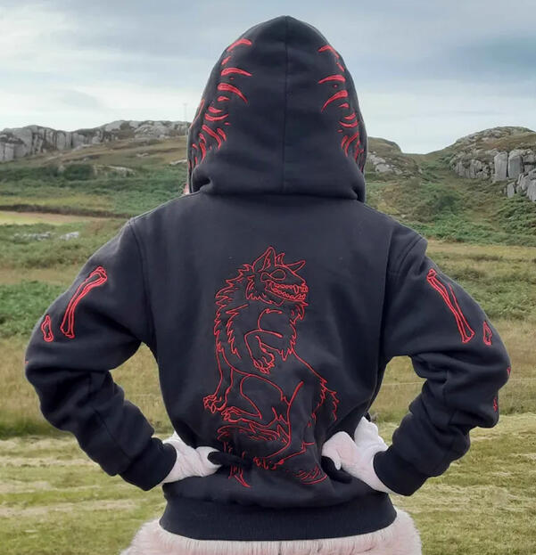 Skull dog hoodie